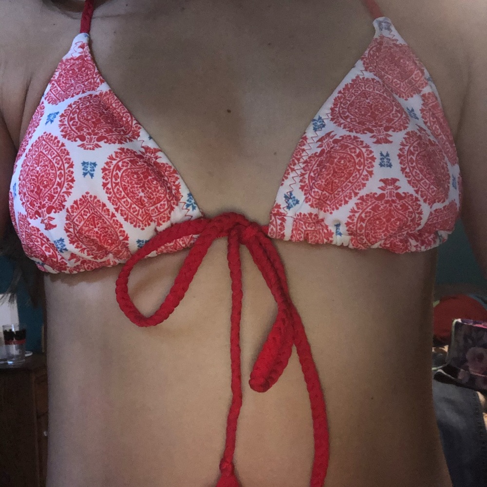 Red, white and blue bikini